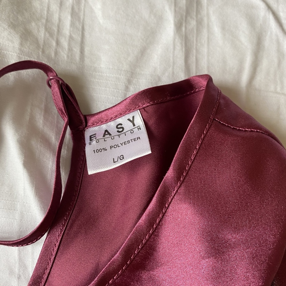 Pink Satin Slip Dress - Picture 5 of 10
